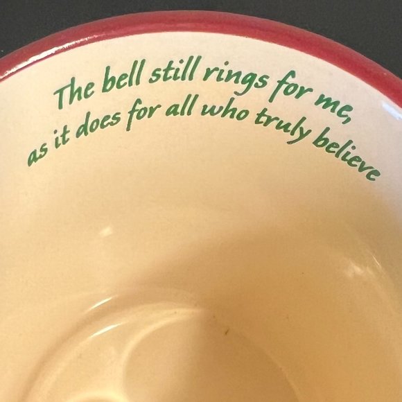 The Polar Express Ceramic Christmas Mug 3D Embossed Train BELIEVE Warner Bros. - Picture 5 of 7